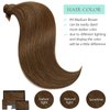 Ponytail Extension Human Hair Clip in Ponytail Hair Extensions Loxxy 100% Real Human Hair #4 18 Inch 80g Chocolate Brown Ponytail Hair Pieces for Women Silky Straight