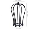 EFINEHOME 2 Pack Replacement Lofe Minimalist Art Industrial Vintage Style Black Hanging Pendant Light Fixture Metal Wire Cage Lamp Guard Pomelo Lampshades