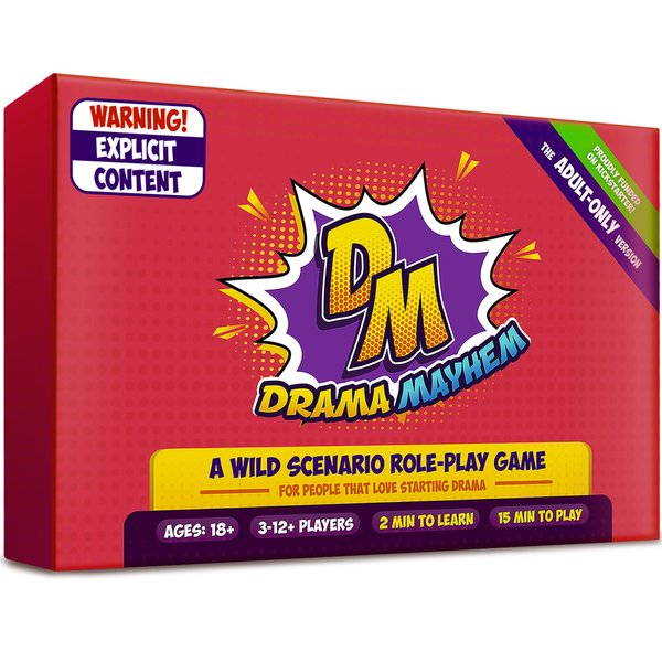 QUOKKA Drama Mayhem Funny Adult Card Game - Adult Original Pack - | Charades and Role-Playing Fun | Improv Games for Parties | Comedy Acting Game for Groups | Multiplayer Game for Game Night