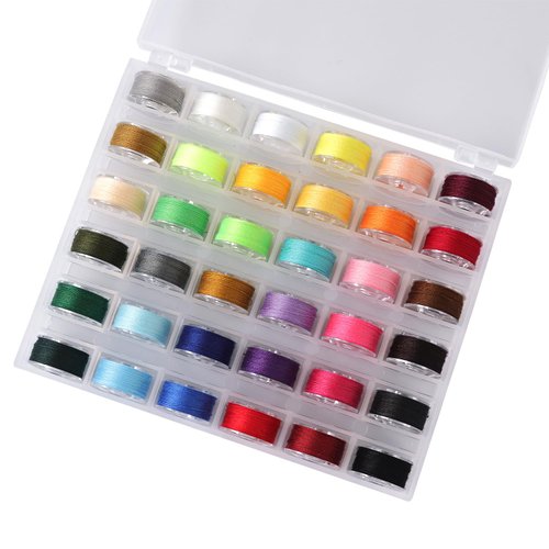 HNMZDS 36Pcs Bobbins and Sewing for Sewing Machine, Sa156 Bobbins with Case for Brother, Bro-Ther, Singer, Sewing Machine Accessories, Sewing Machine Bobbins (Color)