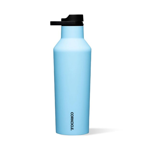 Corkcicle Sport Canteen Insulated Tumbler, Santorini, 32 oz – Reusable Water Bottle Keeps Beverages Cold for 25 Hours & Hot 12 Hours – Cupholder Friendly Tumbler with Screw-On Cap