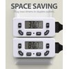 Fosmon 24 Hour Programmable Digital Timer Outlet (2 Pack), ON/Off Program, LCD Display, Mini Indoor Single Plug-in, 125V 15A for Seasonal Light, Lamp, Heater, Portable Fan, Aquarium