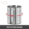 Oggi Jumbo Stainless Steel Rotating Utensil Holder with Removable Divider - Stylish kitchen cooking utensil organizer. Height 7.5".