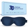 Samadhaan 3D Contoured Eye Masks for Sleep - Light Weight Eye Mask for Sleeping - 3D Travel Eye Mask for Eyelash Extensions with Velcro Closure - Concave Molded Night Eye Covers for Sleeping - Blue