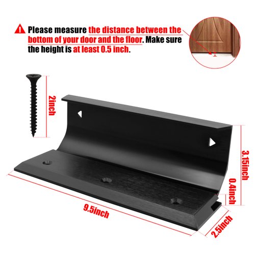 Security Lock Door Brace Security Barricade House Double Safety Security Protection for blemished Door, Standard Doors, French Doors and Barricade All Your Doors - Dark Bronze.