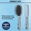 Conair Detangle & Style hair brush set - wide tooth comb and travel hair brush - Detangling Brush and Comb Set - Color at random - 2 Count