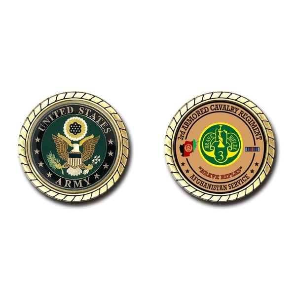 3rd Armored Cavalry Regiment Afghanistan Service Challenge Coin