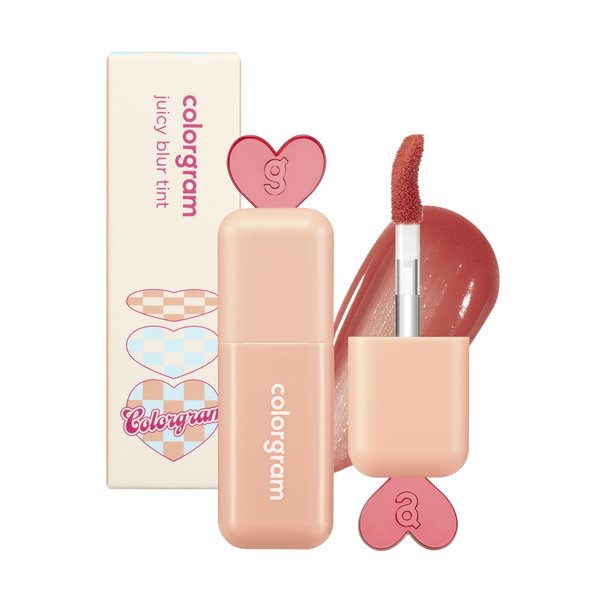 COLORGRAM Juicy Blur Tint 01 Coral Hip | Daily Semi-Matte, Semi-Glossy, Long-Lasting Lip Stain, Moisturizing, Buildable & Blendable, highly Pigmented (0.12 Fl. Oz.)