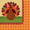 Thanksgiving Turkey Orange Paper Dinner Napkins, 16 Ct. | Party Tableware