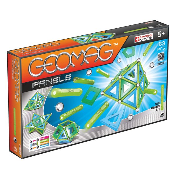 GEOMAG Magnetic Toys | Magnets for Kids | STEM-endorsed Educational Building Set for Creativity & Learning Fun | Swiss-made | Age 5+ PANELS 83-piece