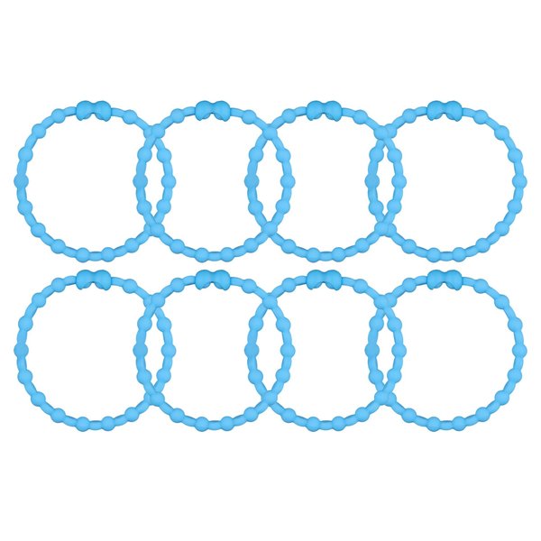 Pastel Blue PRO Hair Ties: Easy Release Adjustable for Every Hair Type PACK OF 8