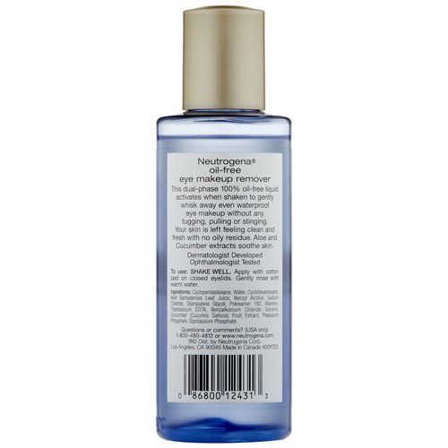 Neutrogena Oil - free Eye Makeup Remover, 3.8 Fluid Ounce (Pack of 2)