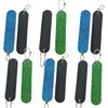 VOSAIDI 10 Pcs Professional Nail Files Nail tool Shining Blue and Green Mini Nail Colorful Files With Chain Double Sided Emery Board 180 Grit