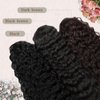 AISI BEAUTY Ponytail Extension for Black Women Drawstring Ponytail Natural Black Long Curly Wavy Ponytail 24 Inch Synthetic Clip in Ponytail Hair Extensions for Daily Use(4#)