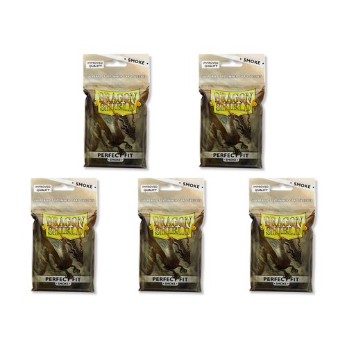 5 Packs Dragon Shield Inner Sleeve Smoke Standard Size 100 ct Card Sleeves Value Bundle!