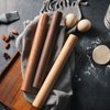 Muso Wood Small Rolling Pin for Baking,Wooden Rolling Pin 11 inches for Fondant, Pie Crust, Cookie, Pastry, Dough-Easy to Clean(Sapele)