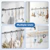 Titanker Shower Curtain Rings, Black Shower Curtain Hooks for Shower Curtain Rust Proof Metal Shower Rings Hooks for Bathroom Shower Curtains Rods Hangers - Set of 12, Black