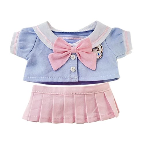 niannyyhouse 20cm Plush Doll Kindergarten Set Blue Coat Pink Dress Sailor Suit 8in Soft Stuffed Plush Toy Clothes