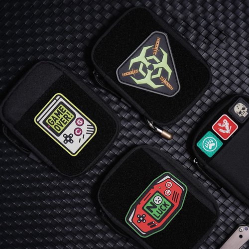 Pocket Organizer, EDC Pouch with DIY Patch Area, Mighty Pouch EDC Pocket Organizer for Men, Utility Pouch Small EDC Pouch for EDC Gears, Nylon Tool Pouch Multitool Organizer Pouch