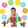 KAKATIMES STEM Building Blocks Toys for Kids – Educational and Safe Gear Interlocking Construction Playset – Develop Creativity and Problem-Solving Skills