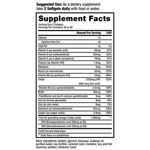 ProRenal+D with Omega-3 Fish Oil Kidney Multivitamin 30-Day Supply