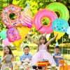 Ice Cream Balloons, 12 PCS Huge 30 Inch Donut Balloons, Ice Cream Party Decorations, Mylar Candy Balloons for Ice Cream Decorations, Donut Balloon for Donut Party Themed Party Supplies