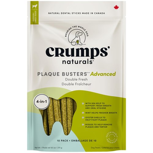 Crumps' Naturals Plaque Busters Advanced - Double Fresh Dental Sticks 9.5oz