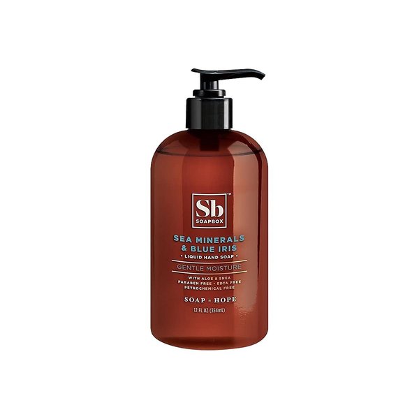 Soapbox SBX00678 Liquid Hand Soap, Sea Minerals/Blue Iris, 12 Fl. Oz.