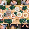 Tevxj 96PCS Dinosaur Tableware Set Fossil Dinosaur World Dinnerware Disposable Plates Dinosaur Theme Party Plates Napkins Forks for Boys Kids Dino Birthday Shower Party Decorations Supplies 24 guests