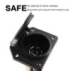 ZOOKOTO 4 Flat to 7 Way Blade Trailer Adapter Electrical Connector with Connector Socket Mounting Bracket