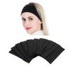 Yeshan Wide face mask headbands for women With Soft Stretchy Black Bandana Headbands Elastic Yoga Sports Headwrap,Pack of 10