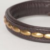 XX-Small Camelot Padded Decorated Genuine Leather Studded Dog Collar; Fits 8" - 10" Neck Size