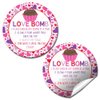 Love Bomb Heart Themed Hot Cocoa Bomb Packaging Sticker Labels for Valentine's Day, Total of 40 2" Circle Stickers by Amanda Creation