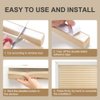2Pcs Temporary Window Blinds Cordless, Self Adhesive Pleated Paper Blinds Window Shades Blackout Blinds for Windows Doors Non-Woven Fabric No Drill Blinds for Home Office Easy to Cut and Install