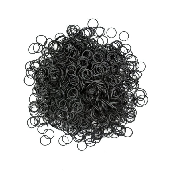 1000 Pcs Mini Rubber Bands Elastic Hair Ties for Hair Making Hairstyle (Black)