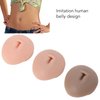 3pcs Silicone Navel Model, 3D Simulation Belly Button Model for Piercing Practice, Fake Soft Silicone Belly Model for Jewelry Studs Display Acupuncture Teaching