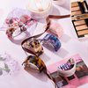 6 Pieces French Hair Barrettes Clip for Women Rectangle Ponytail Hair Barrette Semi Circle Spring Ponytail Tortoise Shell Hair Clip for Women Girl Ladies, Automatic Hair Clip Snap (Elegant Pattern)