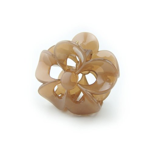 Meilliwish Flower Beautiful Hair Claw Clip for Women 1 PCS(D68)(Brown)