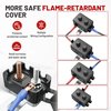 RED WOLF (40A 4PCS) DC 6V-50V Automatic Reset Circuit Breaker #10-32 Stud Bolt Type Circuit Breaker with Metal Fuse Housing Pre-Trimmed Cover Reusable for Boat Marine Trolling Motor RV Battery System