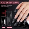 krofaue Extra Long Duck Nail Tips - XXL Clear Duck Nails 120pcs Full Cover Duck Tips 12 Sizes Crystal Duck Feet Style Curved False Nails Wide French Nail Tips Acrylic Nails Design for Y2k Nail Salon