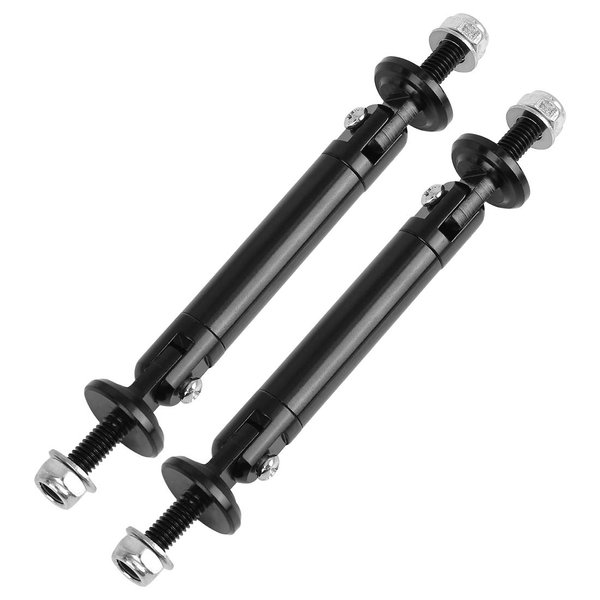 X AUTOHAUX 2Pcs Car Universal Adjustable Front Bumper Lip Lever Splitter Support Rod Black