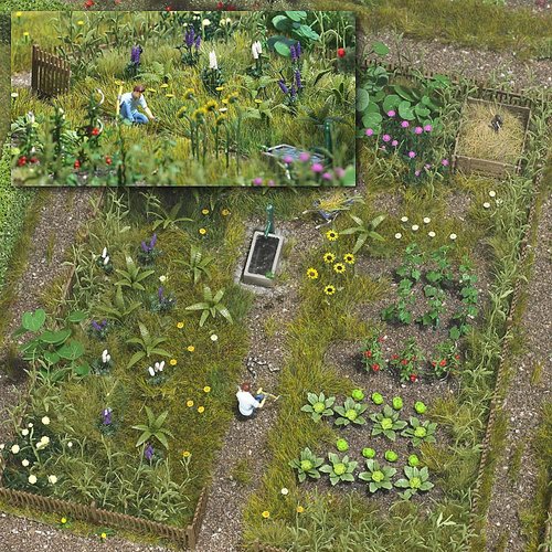Busch 1223 Wild Flower Garden HO Scenery Scale Model Scenery