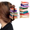 Back to School Hair Claw Clips Teacher Supplies Orange Book Shaped Claw Clip for Women Teacher Cute Hair Styling Accessories School Hair Accessories Medium Hair Barrettes Hair Claw for Thin Hair
