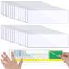 Chinco 30 Pack Self Adhesive Index Card Pockets with Top Open for Loading Ideal Card Holder for Organizing and Protecting Your Index Cards Crystal Clear Plastic(3.55 x 10.8 Inches)