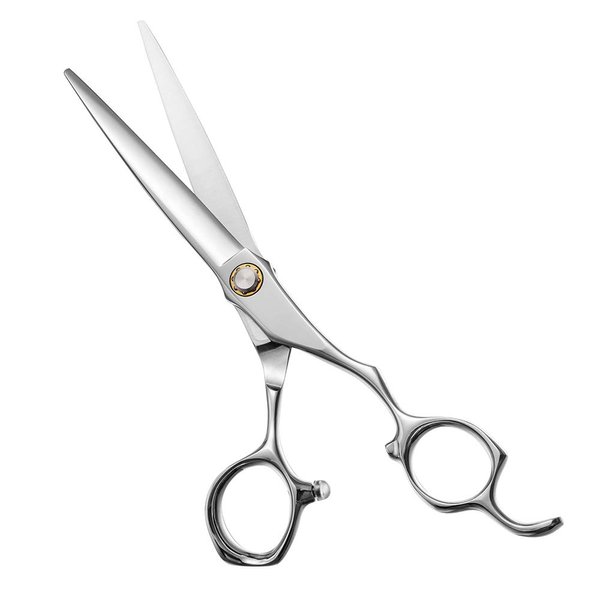 AOLANDUO 6 Inch Convex Edge Hair Scissors-Using Japanese AICHI Steel Handmade Hair Cutting Shears with Offset Handle for Salon Stylists Beauticians & Hairdresser