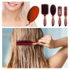 Meisheamin 4 Pcs Hair Brush Set, Includes Anti-Static Massage Oval Comb, Detangling Brush, Round Hair Brush, Vented Hair Brush, for Women, Men, and Kids