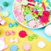 76 Pieces Self Hinge Plastic Hair Barrettes for Girls Multi-coloured Flower and Bowknot Hair Clips Cute Hair Barrettes 80s 90s Hair Clips Cartoon Design Hairpins Hair Accessories (Flower, Bowknot)