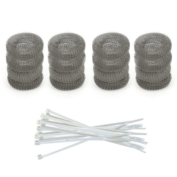 12 Pieces Lint Traps Washing Machine Quality Snares for Laundry and Rust Proof Stainless Steel Mesh with Ties Hose Filter Screen Sock Catcher