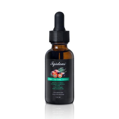 Tgideas Hair & Scalp Oil Blend with Rosemary, Batana, Jojoba & Argan Oil - 100% Organic Essential Massage Oil for Hair Growth, Face, Skin & Body Care