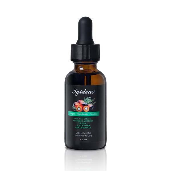 Tgideas Hair & Scalp Oil Blend with Rosemary, Batana, Jojoba & Argan Oil - 100% Organic Essential Massage Oil for Hair Growth, Face, Skin & Body Care